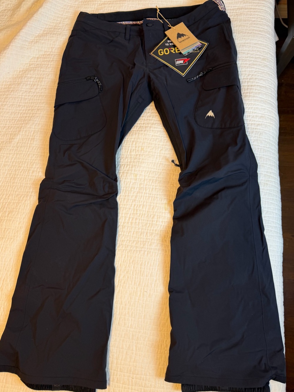 Burton Gloria Black Cargo Snow Pants with GORE-TEX